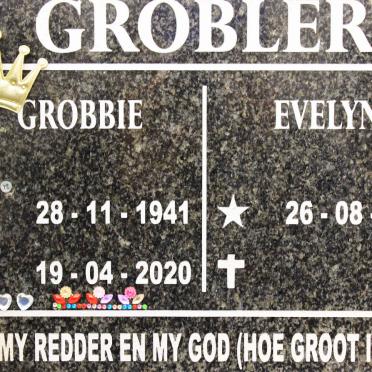 GROBLER Grobbie 1941-2020 &amp; Evelyn 1947-