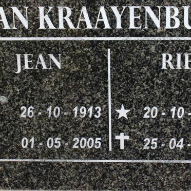 KRAAYENBURG Jean, van 1913-2005 &amp; Riek 1903-1999