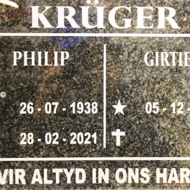 KRUGER Philip 1938-2021 &amp; Girtie 1939-