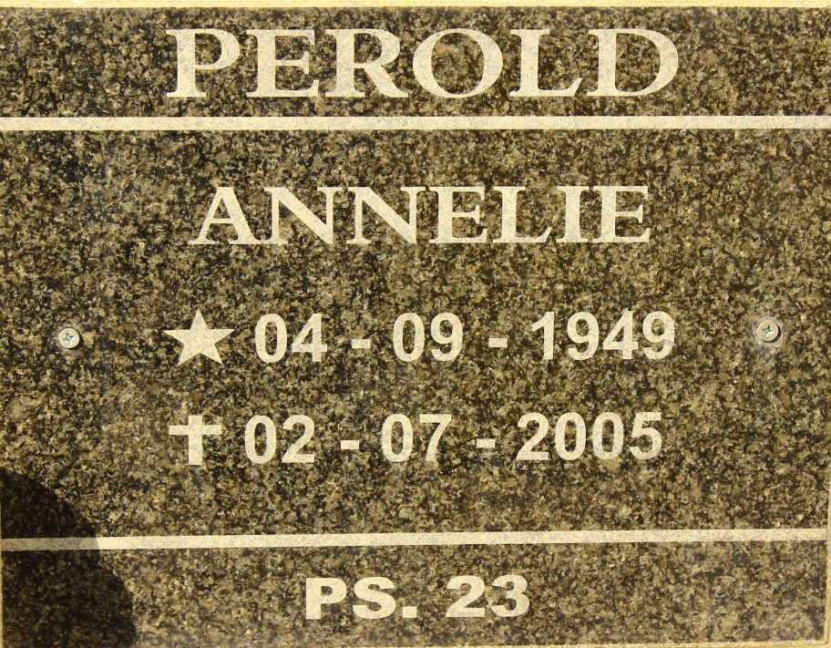 PEROLD Annelie 1949-2005