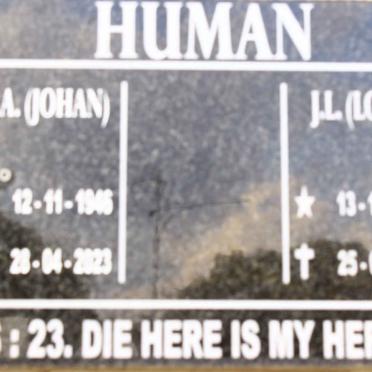 HUMAN J.A. 1946-2023 :: HUMAN J.L. 1974-2019