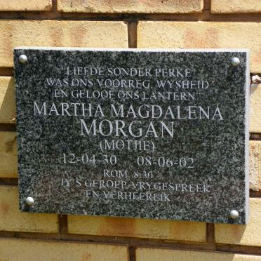 MORGAN Martha Magdalena 1930-2002