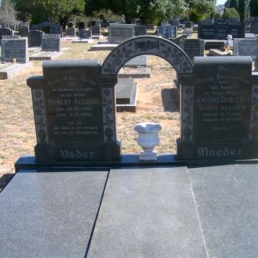 ALLISON Robert 1882-1956 &amp; Johanna Dorothea Maria 1885-1958