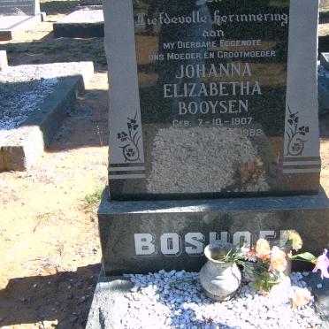 BOSHOFF Johanna Elizabetha, BOOYSEN 1907-1982