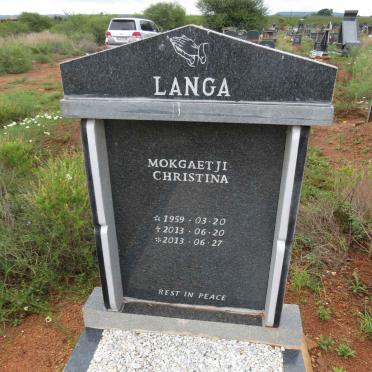 LANGA Mokgaetji Christina 1959-2013