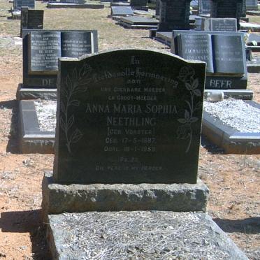 NEETHLING Anna Maria Sophia nee VORSTER 1887-1959