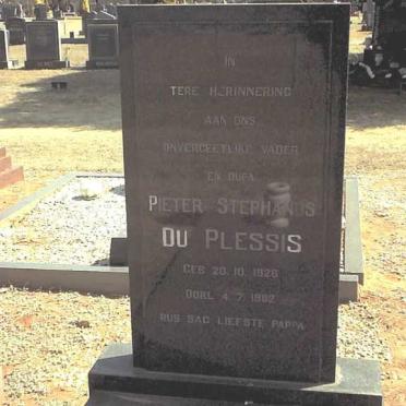 PLESSIS Pieter Stephanus, du 1926-1982