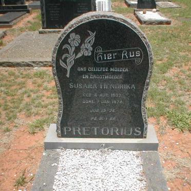 PRETORIUS Susara Hendrika 1892-1978