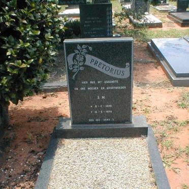 PRETORIUS S.M. 1889-1984