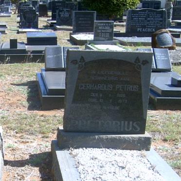 PRETORIUS Gerhardus Petrus 1926-1973