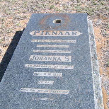 PIENAAR Johanna S. nee BARNARDT 1895-1957