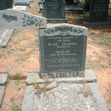 POTGIETER Elsie Francina nee KRUGER 1885-1950