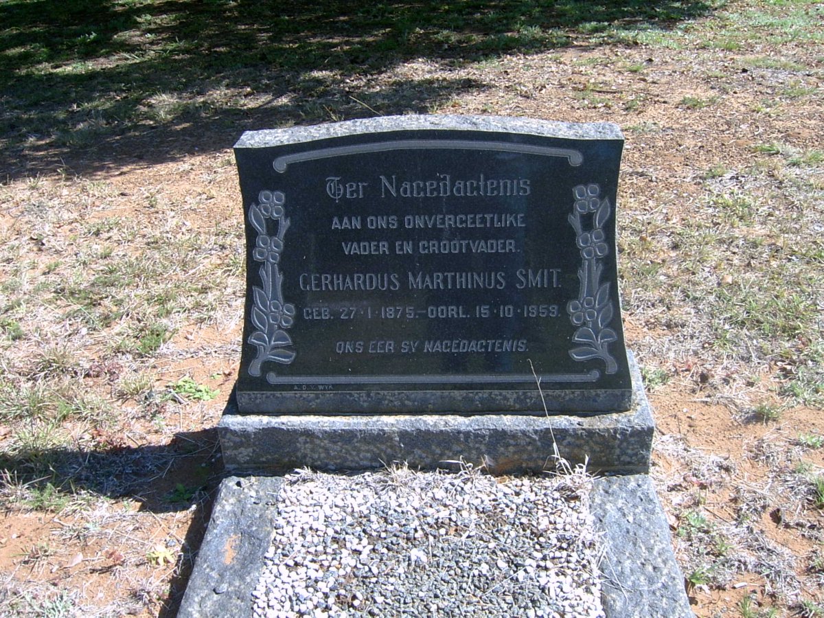 SMIT Gerhardus Marthinus 1875-1959