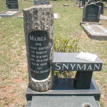 SNYMAN Marga 1945-1985
