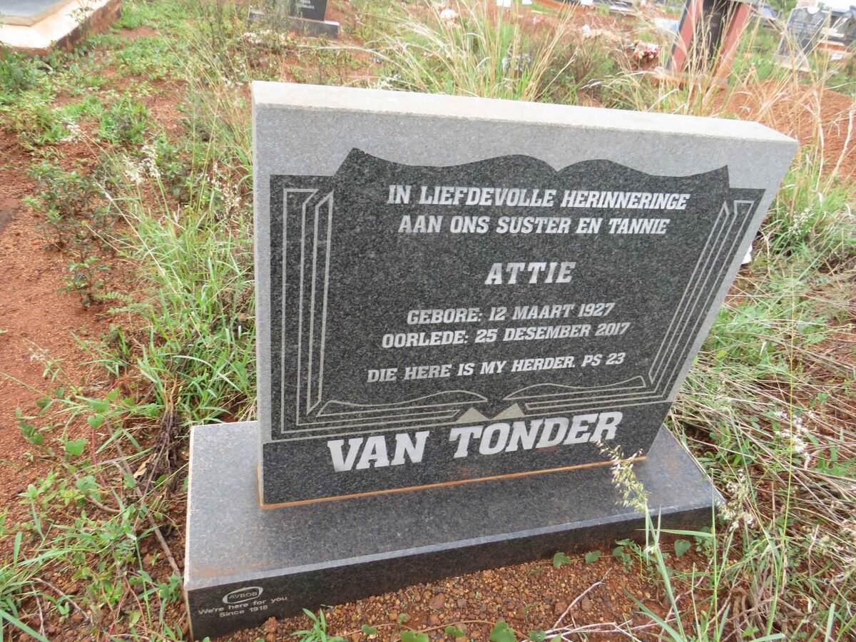 TONDER Attie,van 1927-2017