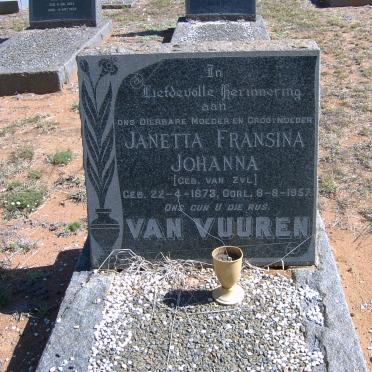 VUUREN Janetta Fransina Johanna, van nee VAN ZYL 1873-1957