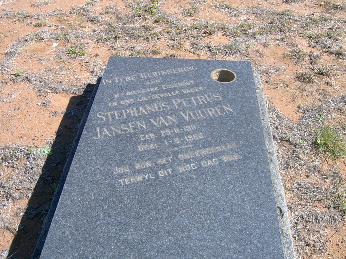 VUUREN Stephanus Petrus, Jansen van 1911-1956