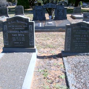 WYK Gerhardus Jacobus, van 1892-1970 &amp; Anna J.M.A. DU PLESSIS 1896-1958