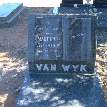 WYK Marthinus Stephanus, van 1879-1959