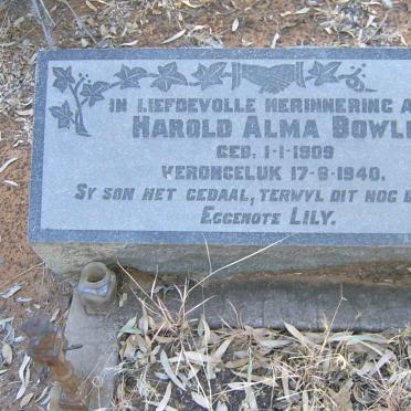 BOWLES Harold Alma 1909-1940
