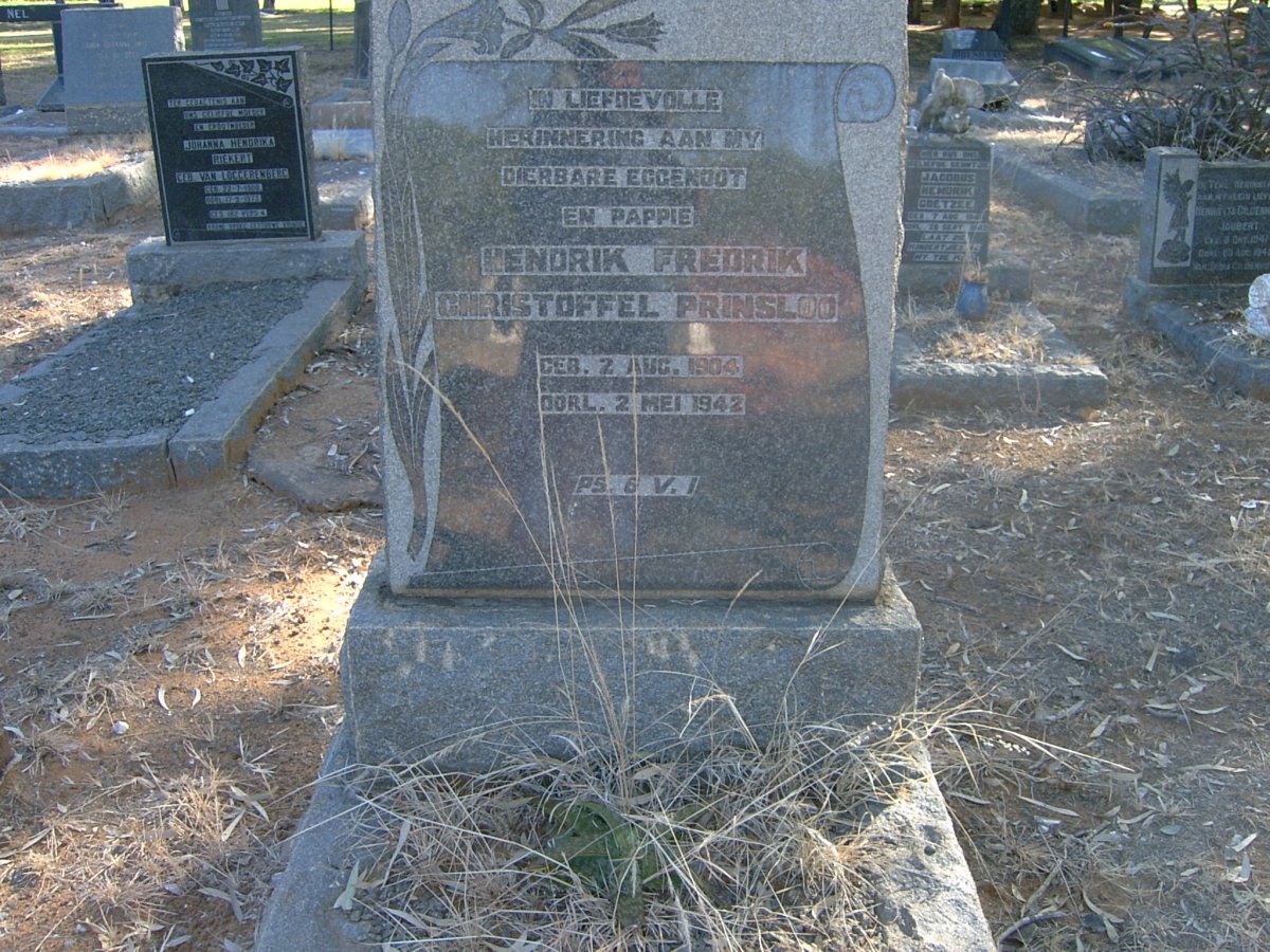 PRINSLOO Hendrik Fredrik Christoffel 1904-1942