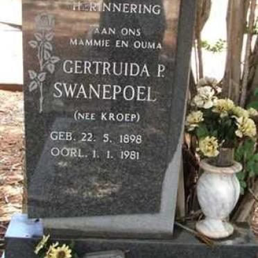 SWANEPOEL Gertruida P. nee KROEP 1898-1981