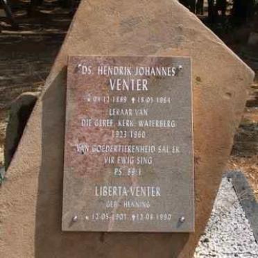VENTER Hendrik Johannes 1889-1961 &amp; Liberta HENNING 1901-1990