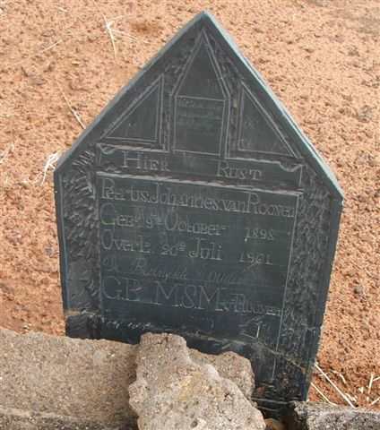 ROOYEN Petrus Johannes, van 1898-1901