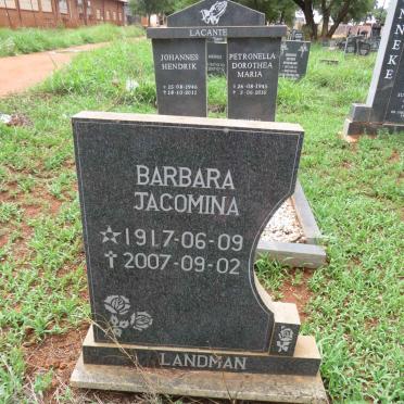 LANDMAN Barbara Jacomina 1917-2007