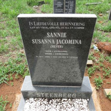 STEENBERG Susanna Jacomina nee MEYER 1951-2021