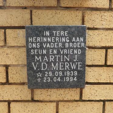 MERWE Martin J., v.d. 1939-1994