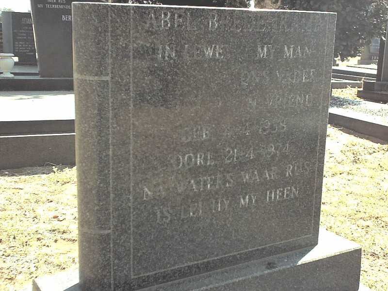 BREDENKAMP Abel 1938-1974