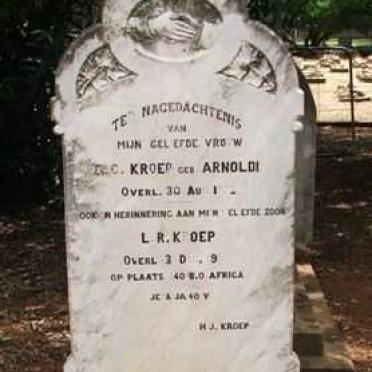 KROEP G.C. nee ARNOLDI -1922 :: KROEP L.R. -1918