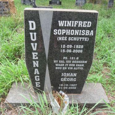 DUVENAGE Johan Georg 1927-2006 & Winifred Sophonisba SCHUTTE 1928-2006