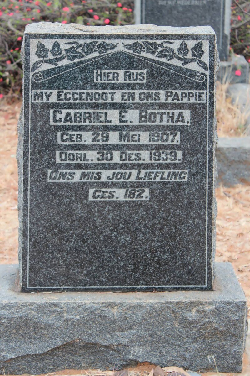 BOTHA Gabriel E. 1907-1939
