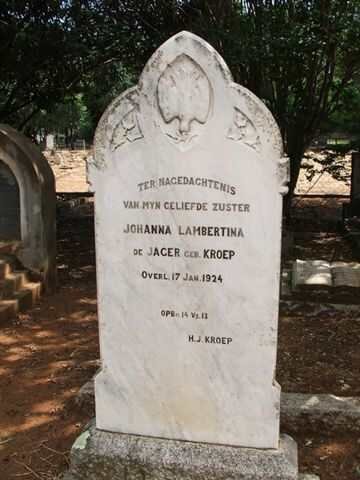 JAGER Johanna Lambertina, de nee KROEP -1924