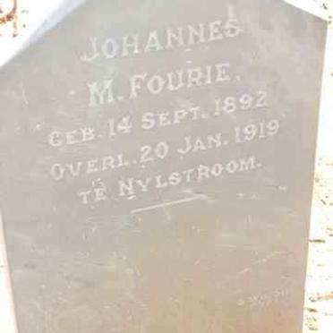 FOURIE Johannes M. 1892-1919