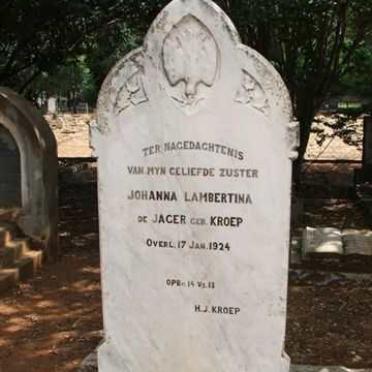 JAGER Johanna Lambertina, de nee KROEP -1924