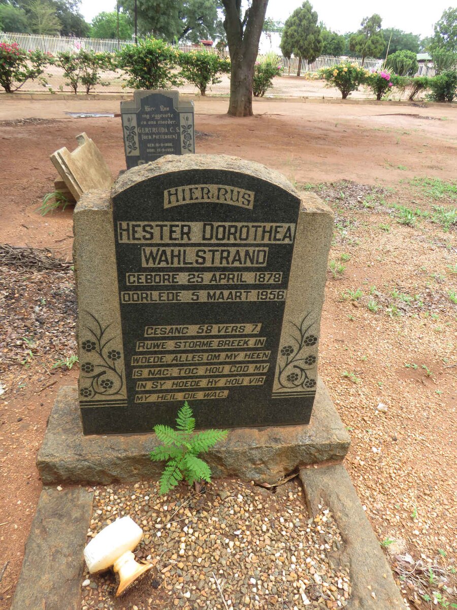 WAHLSTRAND Hester Dorothea 1878-1956