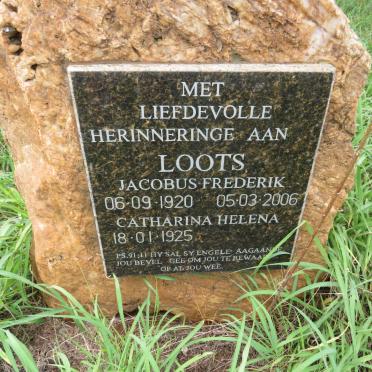 LOOTS Jacobus Frederik 1920-2006 & Catharina Helena 1925-