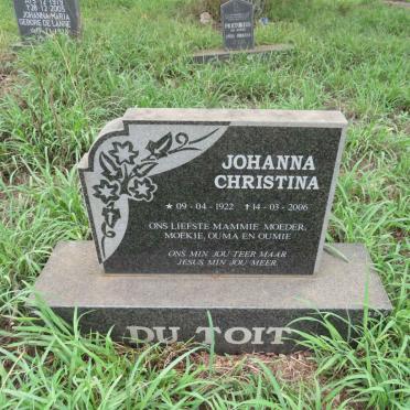 TOIT Johanna Christina, du 1922-2006