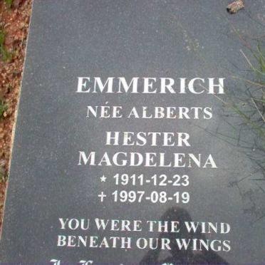 EMMERICH  Hester Magdalena nee ALBERTS 1911-1997