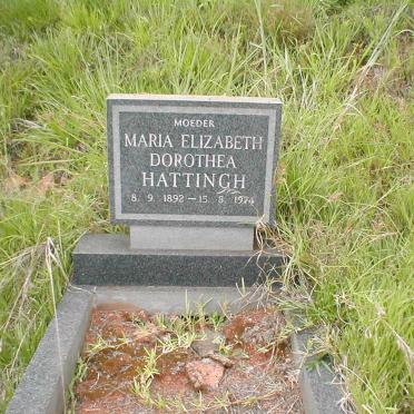 HATTINGH Maria Elizabeth 1892-1974