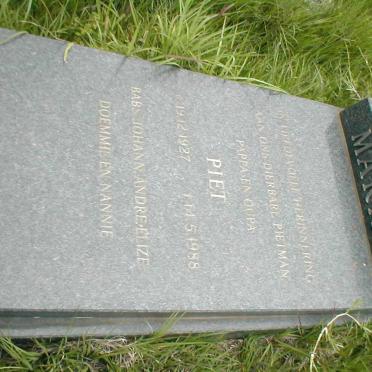 MARAIS Piet 1927-1988