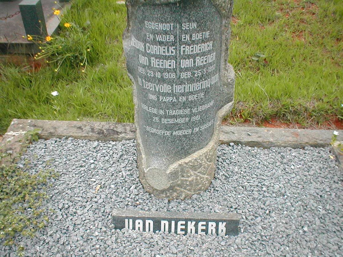 NIEKERK Frederik Cornelis van Reenen, van 1908-1961 :: VAN NIEKERK Frederich van Reenen 1937-1961