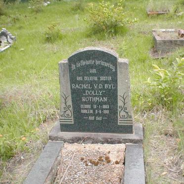 ROTHMAN Rachel v.d. Byl  1883-1981