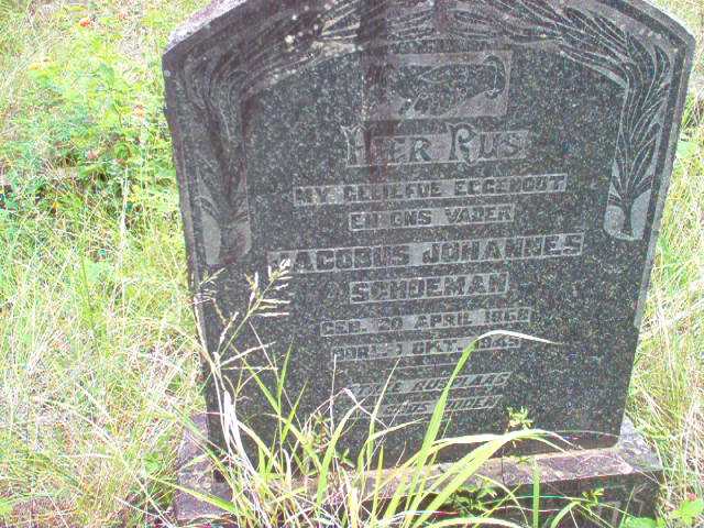 SCHOEMAN Jacobus Johannes 1868-1945