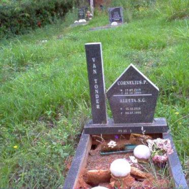 TONDER Cornelius P., van 1919-2003 &amp; Aletta S.C. 1918-1993