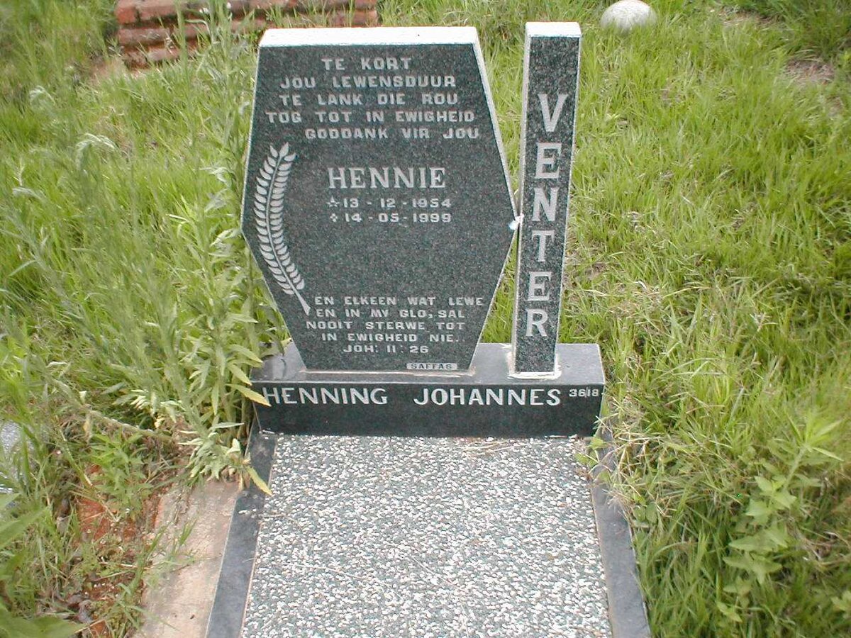VENTER Henning Johannes 1954-1999
