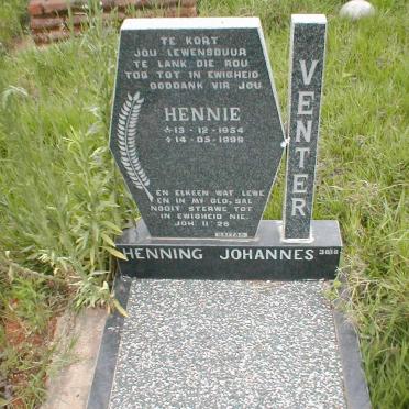 VENTER Henning Johannes 1954-1999